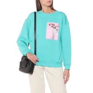 Acne Studios Dog-Patch Sweatshirt Turquoise